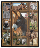 Donkey Blanket, Donkey 3D Fleece, Sherpa Blanket, Donkey Lover Gift Ideas VPM Cozy Plush Fleece Blanket - 50x60
