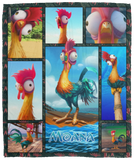 Hei Hei Chicken Blanket, Moana Hey Hey Chicken Fleece Blanket Moana Movies VPM Cozy Plush Fleece Blanket - 50x60
