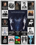 Supernatural Blanket, Supernatural Movies Quilt, Fleece Sherpa, Gifts for Lovers VPL Cozy Plush Fleece Blanket - 60x80