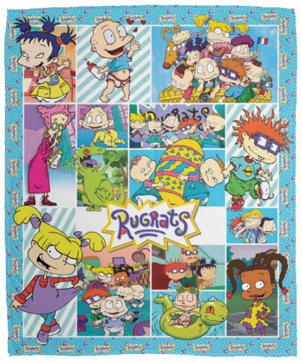 Kim Possible, Rugrats, Woody Woodpecker, Rocko's VPM Cozy Plush Fleece Blanket - 50x60