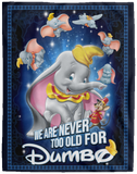 We Are Never Too Old For Dumbo Blanket, Dumbo Fleece, Sherpa Blanket VPL Cozy Plush Fleece Blanket - 60x80
