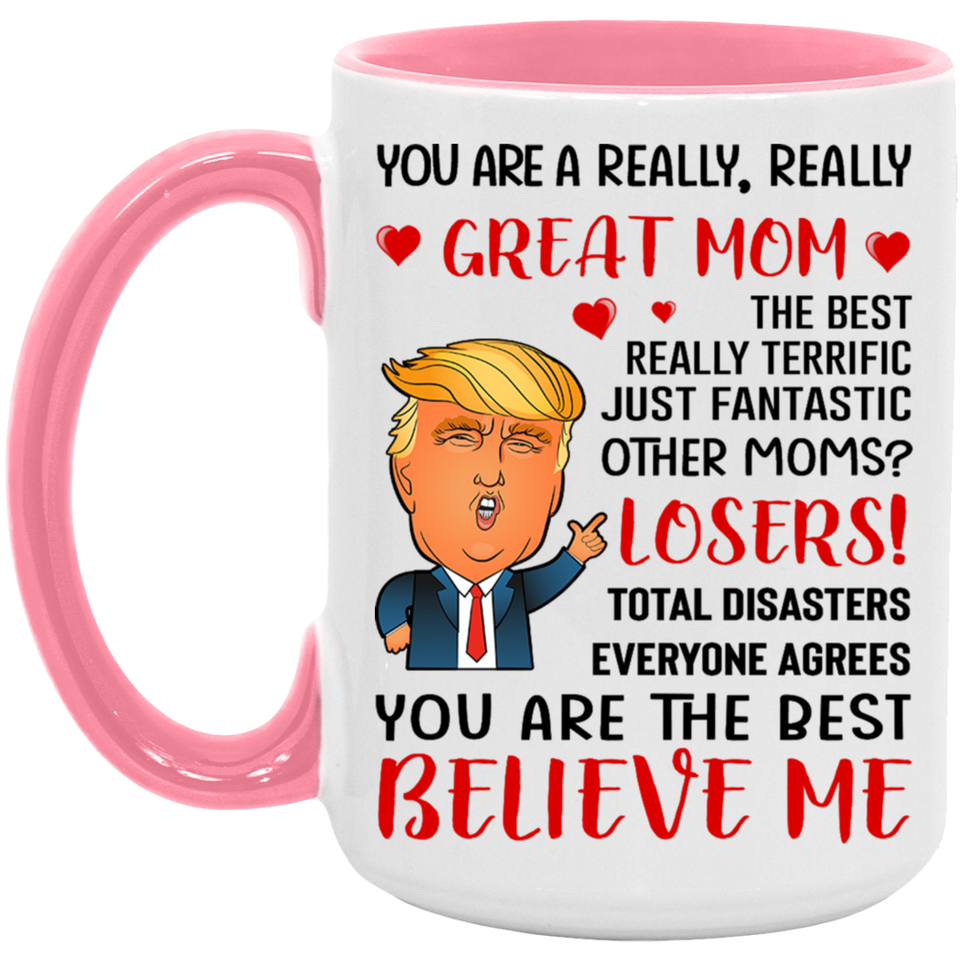 Beekind You Are A Great Mom Coffee Mug, Mom Gifts Mug, Funny Trump Mug, Trump Mom Mug, Gift For Mom Mommy Mama From Daughter Son Husband Christmas Birthday, Mothers Day Coffee Mug For Mom