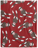 Red Sock Monkey Print Blanket, Red Sock Monkey Fleece, Sherpa Blanket VPL Cozy Plush Fleece Blanket - 60x80