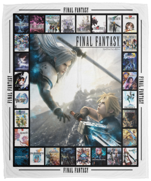 Final Fantasy Blanket, Final Fantasy Fleece, Sherpa Blanket Soft and Cozy Luxury VPM Cozy Plush Fleece Blanket - 50x60