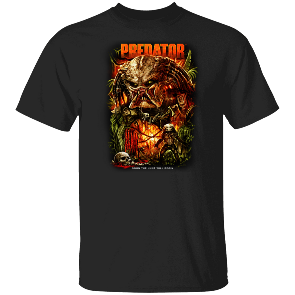 Predator Movie T Shirt, Vintage Aliens Film Printed Unisex Cotton Tee ver 3 G500 5.3 oz. T-Shirt