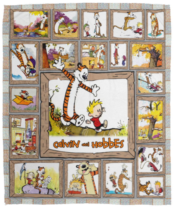 Calvin And Hobbes Blanket, Bill Watterson Fleece, Sherpa Blanket Soft and Cozy VPM Cozy Plush Fleece Blanket - 50x60