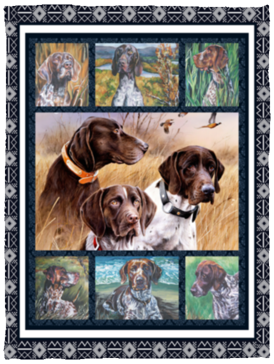 German Shorthaired Pointer Blanket, Dog Lover Fleece, Sherpa Blanket VPS Cozy Plush Fleece Blanket - 30x40