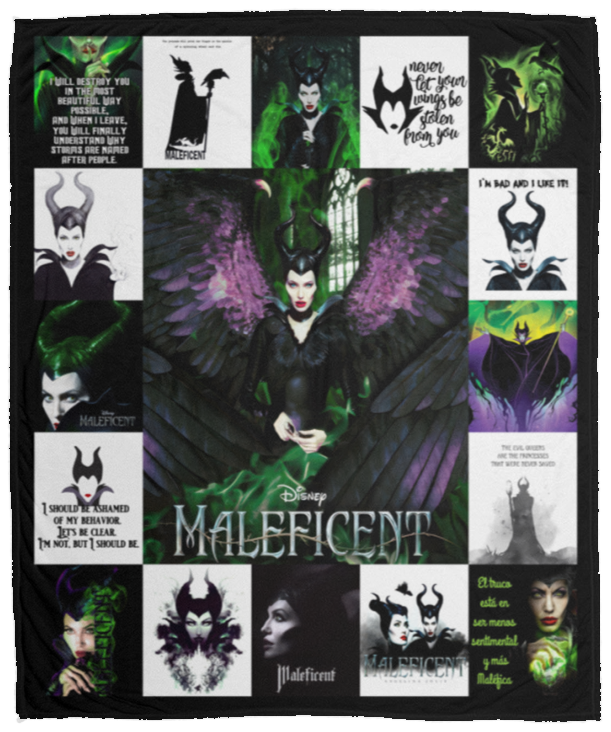 Maleficent Blanket, Mistress of All Evil Fleece, Sherpa Blanket VPM Cozy Plush Fleece Blanket - 50x60