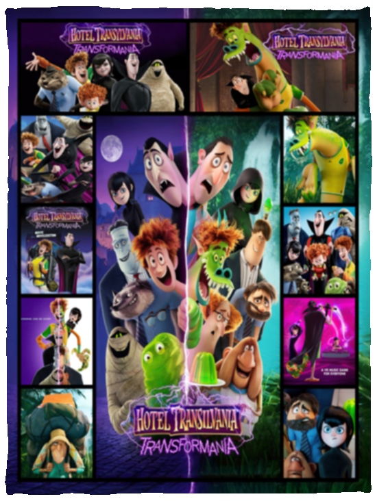Hotel Transylvania Transformania Blanket, Mavis Dracula Fleece, Sherpa Blanket VPS Cozy Plush Fleece Blanket - 30x40