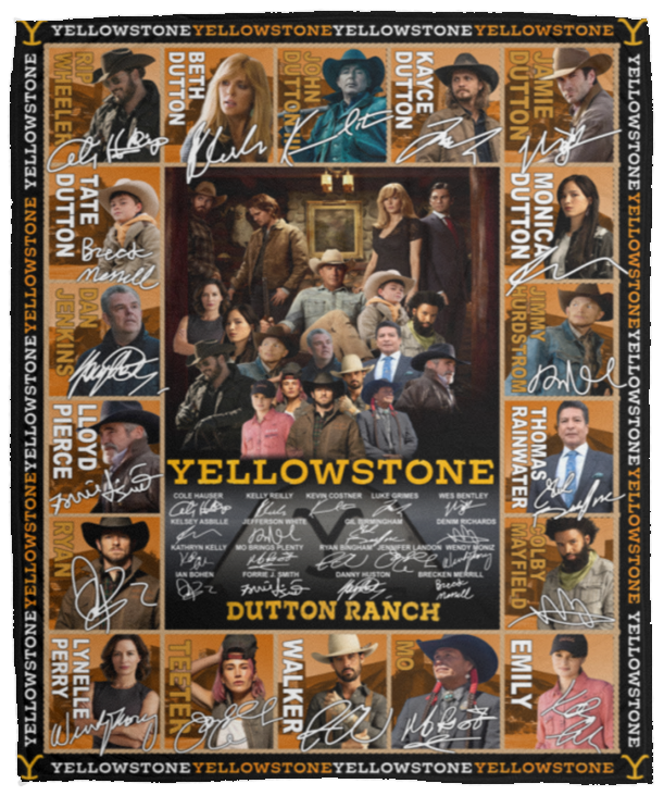 Yellowstone Blanket, Yellowstone Dutton Ranch TV Series Fleece, Sherpa Blanket VPM Cozy Plush Fleece Blanket - 50x60