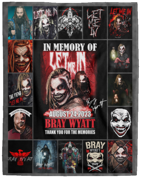 Bray Wyatt Blanket, In Memory Of Bray Wyatt Fleece, Sherpa Blanket VPL Cozy Plush Fleece Blanket - 60x80