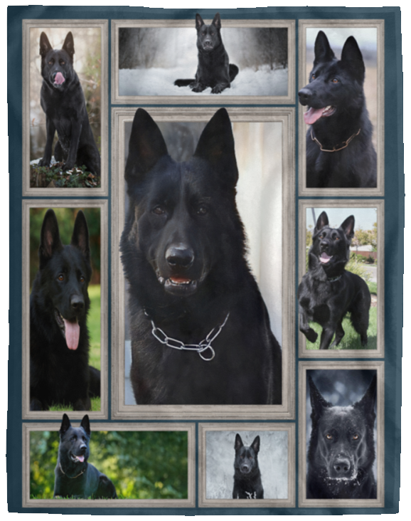 German Shepherd Blanket, 3D German Shepherd Fleece, Sherpa Blanket - VPL Cozy Plush Fleece Blanket - 60x80
