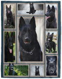 German Shepherd Blanket, 3D German Shepherd Fleece, Sherpa Blanket - VPL Cozy Plush Fleece Blanket - 60x80