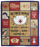 Nurse Blanket, Retired Nurse Blanket Fleece, Sherpa Blanket Gift Ideas VPM Cozy Plush Fleece Blanket - 50x60