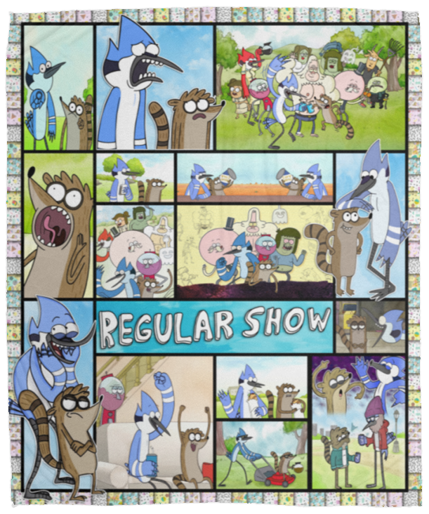 Regular Show Blanket, Regular Show TV Series Fleece, Sherpa Blanket VPM Cozy Plush Fleece Blanket - 50x60