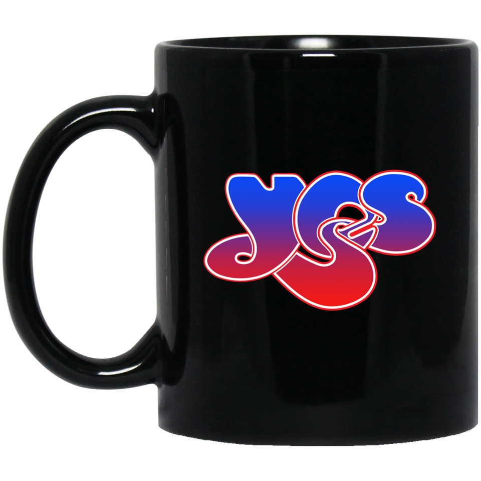Yes, Band, Rock & Roll, Logo Mug Yes Coffee Mug Funny Gift Black Mug BM11OZ 11 oz. Black Mug