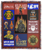 Firefighter Blanket, Wildland Firefighter Fleece, Sherpa Blanket Gift Ideas VPM Cozy Plush Fleece Blanket - 50x60