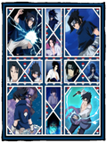Uchiha Sasuke Blanket, Uchiha Sasuke Manga Anime Fleece, Sherpa Blanket VPS Cozy Plush Fleece Blanket - 30x40