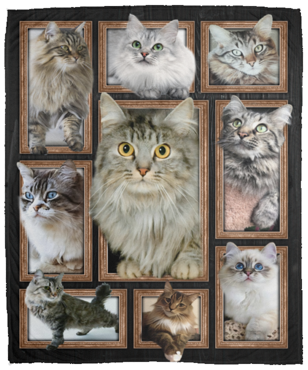CATS 3D Blanket, Cute Cat Fleece, Sherpa Blanket, Gift Ideas - VPM Cozy Plush Fleece Blanket - 50x60