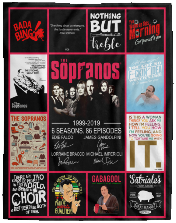 The Sopranos Blanket, The Sopranos Fleece, Sherpa Blanket VPL Cozy Plush Fleece Blanket - 60x80