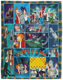 Futurama Blanket, Futurama Cartoon TV Series Fleece, Sherpa Blanket - VPL Cozy Plush Fleece Blanket - 60x80