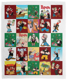 Popeye Blanket, Popeye the Sailor Fleece, Sherpa Blanket, Popeye Cartoon VPM Cozy Plush Fleece Blanket - 50x60