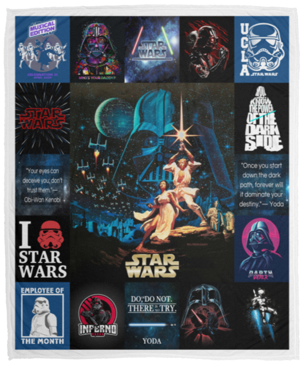 Star Wars Blanket, Star Wars Movies Fleece, Sherpa Blanket Soft and Cozy VPM Cozy Plush Fleece Blanket - 50x60