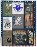 US NAVY SEABEES Blanket, U.S. Army Flag Blanket, Soldier Fleece, Sherpa Blanket - VPL Cozy Plush Fleece Blanket - 60x80