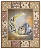 I Love You To The Moon And Back Blanket, Owl Love Warm Fleece, Sherpa Blanket - VPM Cozy Plush Fleece Blanket - 50x60
