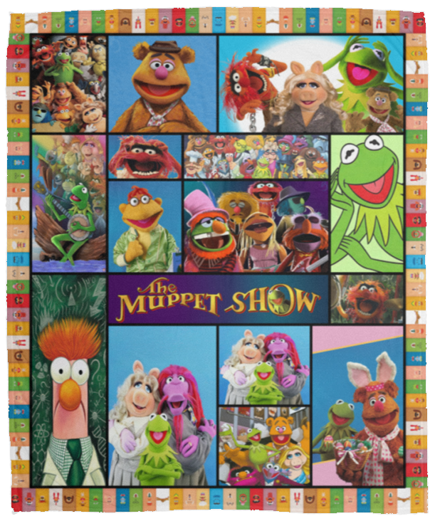 The Muppet Show Blanket, The Muppet Show TV Series Fleece, Sherpa Blanket VPM Cozy Plush Fleece Blanket - 50x60