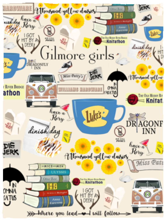 Gilmore Girls Blanket, Williams Hardware Fleece, Sherpa Blanket Girls Gifts VPS Cozy Plush Fleece Blanket - 30x40