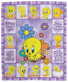 Tweety Bird Blanket, Custom Name Cartoons Fleece, Sherpa Blanket VPM Cozy Plush Fleece Blanket - 50x60