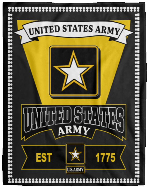 United States Army Blanket, Proud US Army Fleece, Sherpa Blanket VPL Cozy Plush Fleece Blanket - 60x80