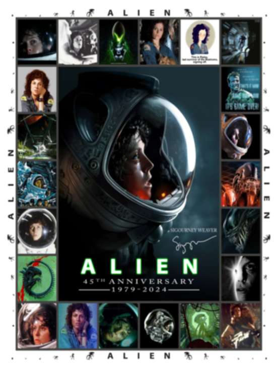 Alien Blanket, Alien Movies Fleece, Sherpa Blanket 45th anniversary Ellen Ripley VPS Cozy Plush Fleece Blanket - 30x40