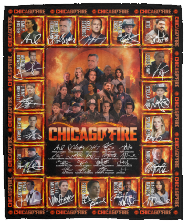 Chicago Fire American Blanket, Chicago Fire TV series Fleece Sherpa Blanket VPM Cozy Plush Fleece Blanket - 50x60