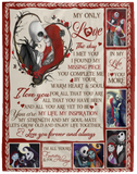 My Love Miiece All That You Are Blanket Nightmare Before Christmas Fleece Sherpa VPL Cozy Plush Fleece Blanket - 60x80