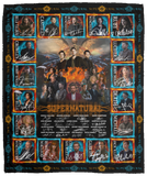 Supernatural Blankets, Demons Hunters Fleece Sherpa Blanket, Jared Padalecki VPM Cozy Plush Fleece Blanket - 50x60
