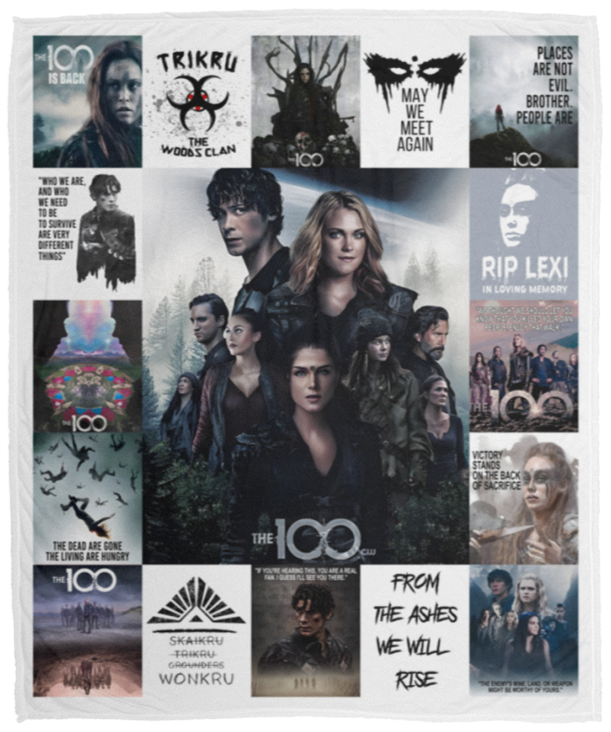 The 100 Blankets, 100 Juvenile Delinquents Quilt, Fleece Sherpa, Eliza Taylor VPM Cozy Plush Fleece Blanket - 50x60