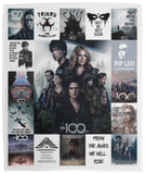 The 100 Blankets, 100 Juvenile Delinquents Quilt, Fleece Sherpa, Eliza Taylor VPM Cozy Plush Fleece Blanket - 50x60