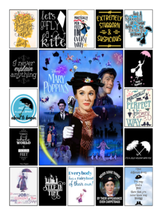 Mary Poppins Blanket, Mary Poppins Movies Fleece, Sherpa Blanket Soft and Cozy VPS Cozy Plush Fleece Blanket - 30x40