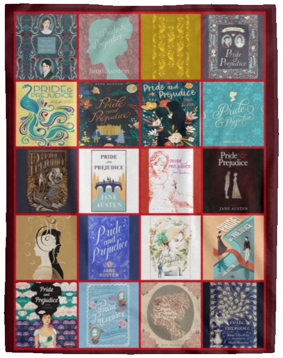 Pride And Prejudice Blanket, Jane Austen Books Fleece, Sherpa Blanket VPL Cozy Plush Fleece Blanket - 60x80