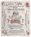 Funny Sister Blanket with Loving Messages, Gifts for Sister for Birthday Mothers Day Christmas, Best Sister Ever Lightweight Fleece Blanket 50x60 inches, Sister Gift, Blanket for Sister - VPM Cozy Plush Fleece Blanket - 50x60