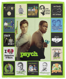 Psych Blanket, Psych TV Series Fleece, Sherpa Blanket VPM Cozy Plush Fleece Blanket - 50x60
