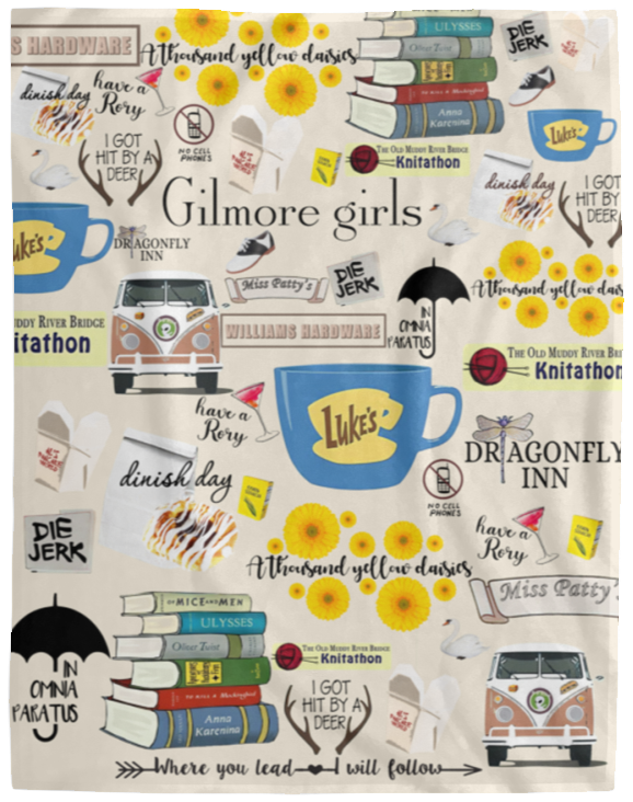 Gilmore Girls Blanket, Williams Hardware Quilt, Fleece Sherpa, Gift for Lovers VPL Cozy Plush Fleece Blanket - 60x80
