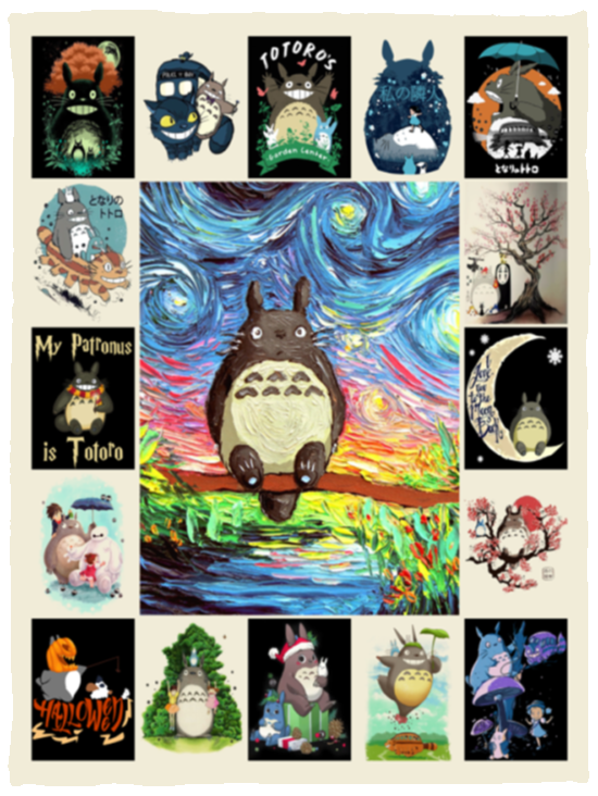 Totoro Blanket, Totoro Lover Fleece, Sherpa Blanket - VPS Cozy Plush Fleece Blanket - 30x40