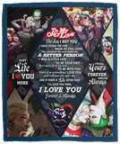 Joker - Harley Quinn Blanket, To My Only Love Fleece, Sherpa Blanket VPM Cozy Plush Fleece Blanket - 50x60