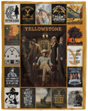 Yellowstone Dutton Ranch TV Series Blanket, Cowboys Fleece, Sherpa Blanket VPL Cozy Plush Fleece Blanket - 60x80