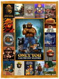 Smokey Bear Blanket, Fire Prevention and Smokey Bear Fleece, Sherpa Blanket VPS Cozy Plush Fleece Blanket - 30x40