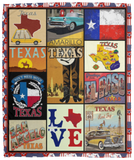 Texas Blanket, State Texas Fleece, Sherpa Blanket Soft and Warm VPM Cozy Plush Fleece Blanket - 50x60