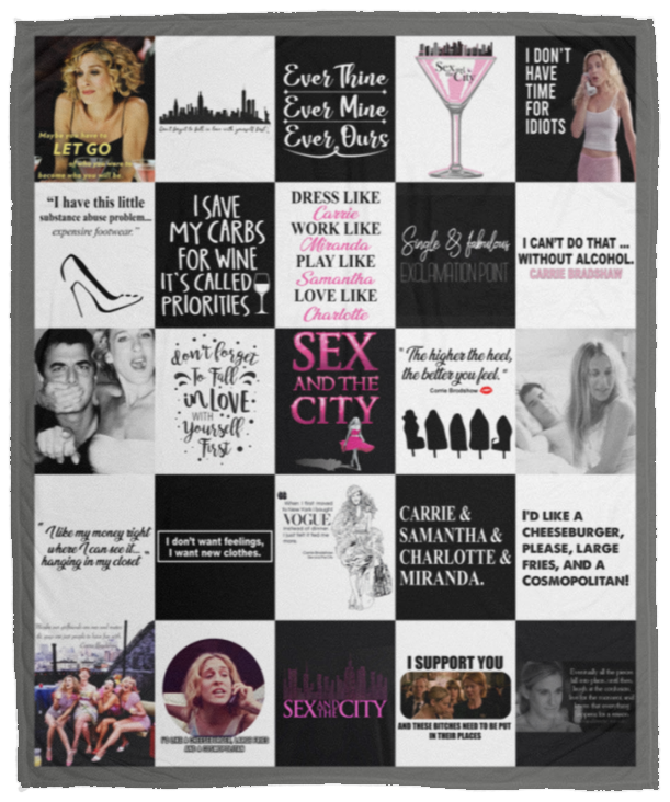 Sex And The City Blanket, Sex And The City TV Series Fleece, Sherpa Blanket Ver5 VPM Cozy Plush Fleece Blanket - 50x60